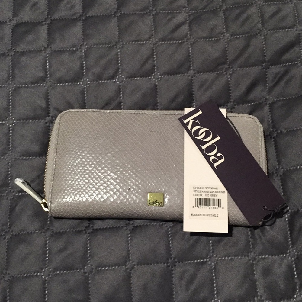 NWT Kooba grey wallet